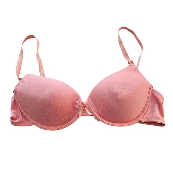 Vintage Y2K Mamia Womens Sz 36C Light Pink T Shirt Bra Cotton - Picture 1 of 4